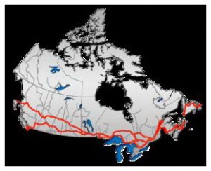 穿越加拿大的两条国道