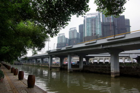 A view back to the mainland, with the more evidence of “China Rising”.