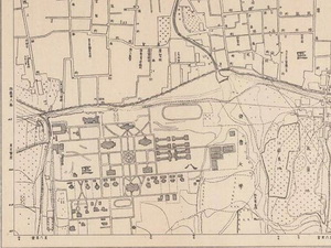 Drawings of the developing campus of Cheeloo University (1933).
